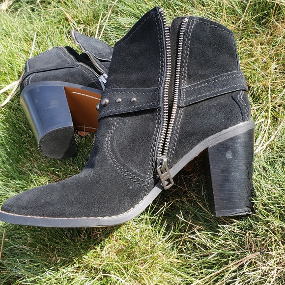 Coach Black Suede Moto Booties - Picture 3 of 8